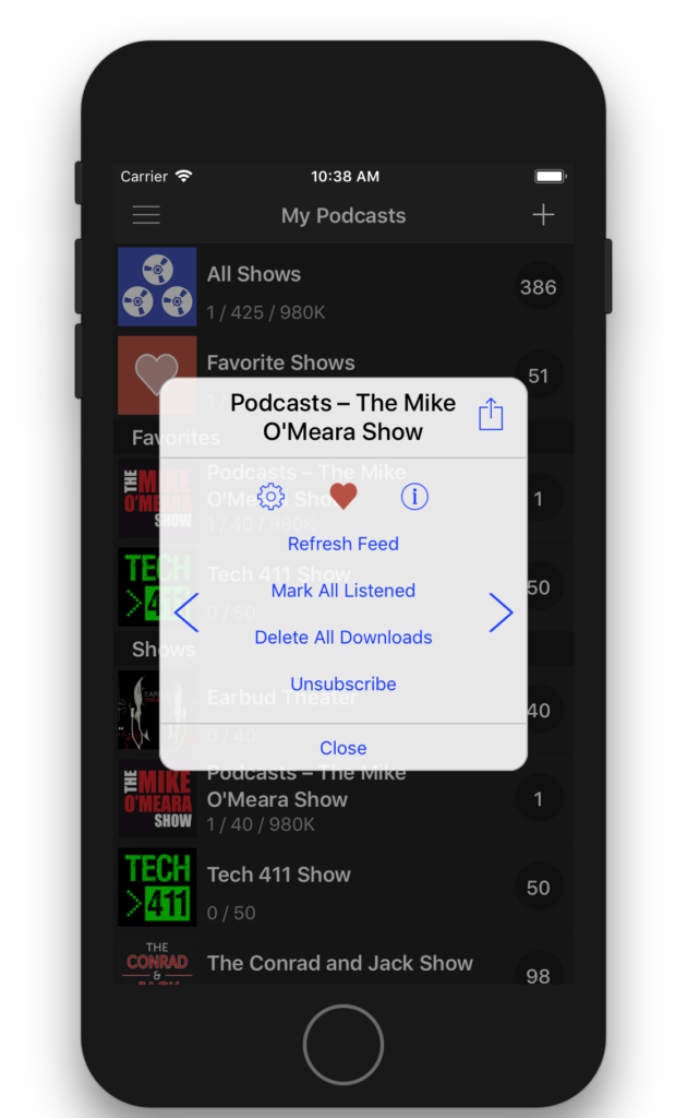 Playapod Version 1.3: Show Favorites, Custom Settings and More! - TMSOFT